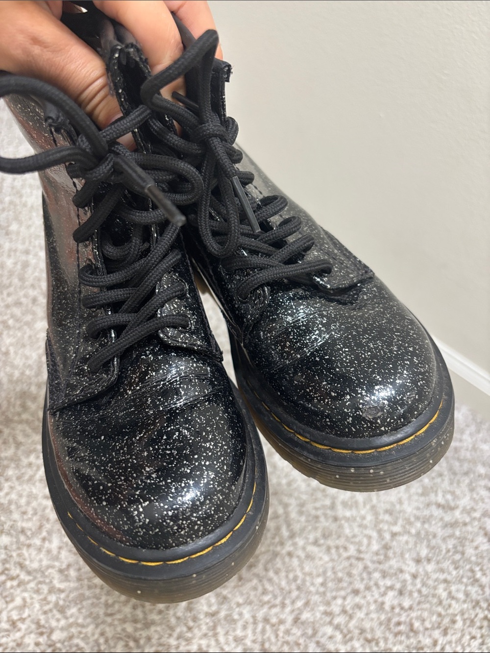 Dr. Martens black glitter boots 13 - Picture 8 of 9